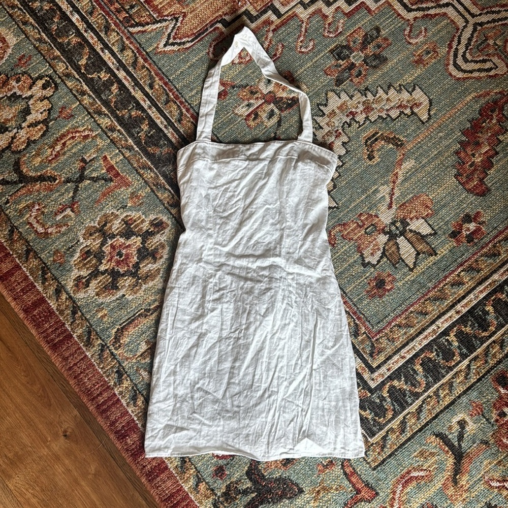 Abercrombie & Fitch Linen Blend Halter Mini Dress - Picture 5 of 7